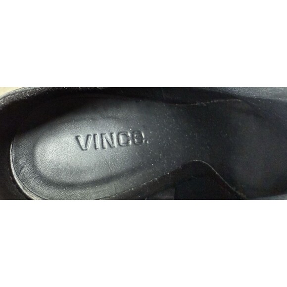 Vince Calla Leather Ankle High Heel Boots Women Size US 9.5 EU 41 Black Booties - Picture 9 of 12